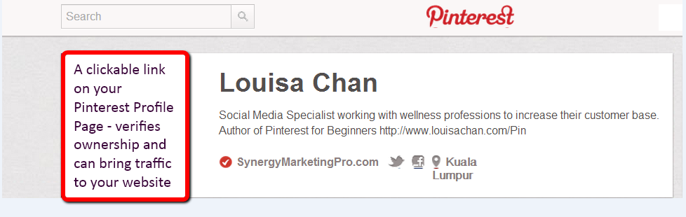 Louisa Chan Pinterest Verified Account