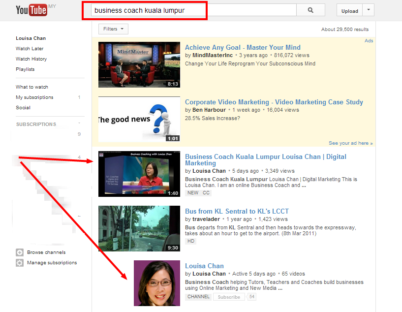 YouTube Rank For Louisa Chan