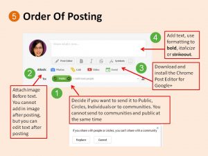 Order for Posting in Google+